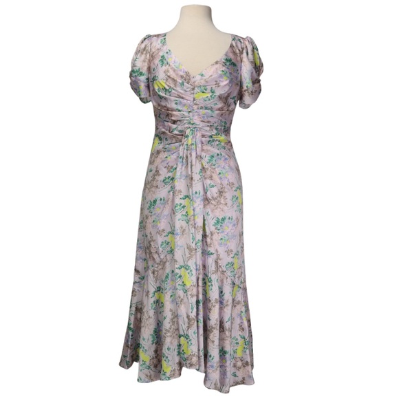 cinq a sept Dresses & Skirts - Cinq à Sept Walker Floral Midi Dress in Soft Pastels Puff Sleeve
